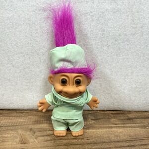 Vintage Troll Retro Russ Doctor Surgeon Nurse Medical Hospital Toy Figurine 5"